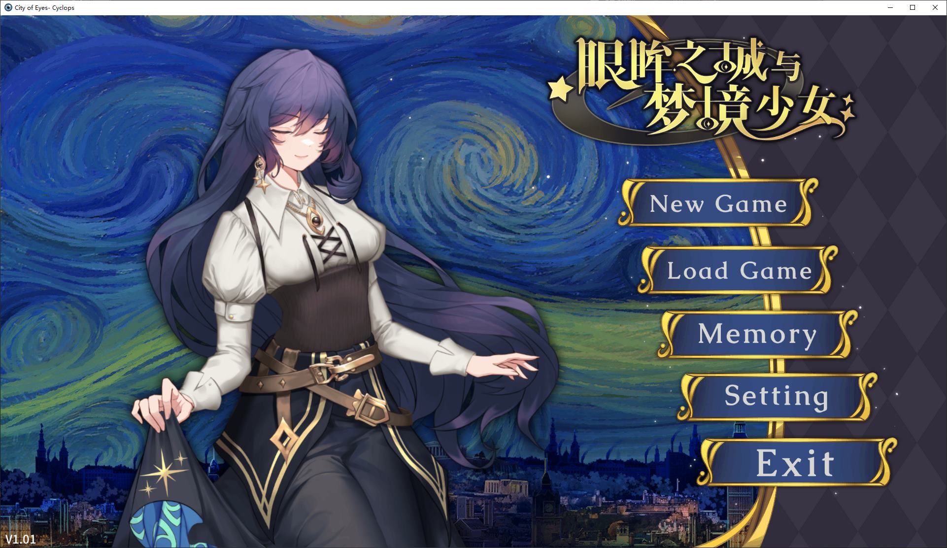 图片[1]-【解密SLG/中文】眼眸之城与梦境少女 steam官中步兵版-糯五游戏网
